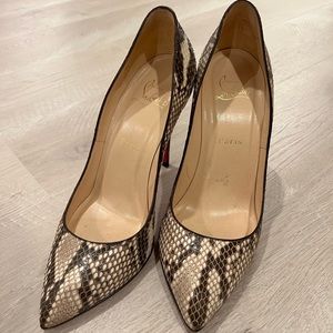 Christian Louboutin snake pumps